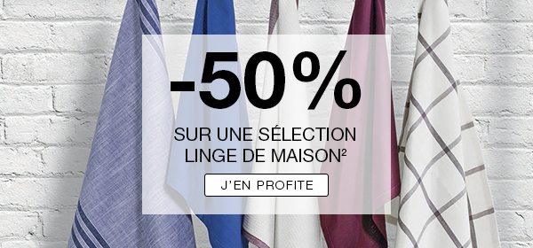 -50% sur une sélection de linge de maison